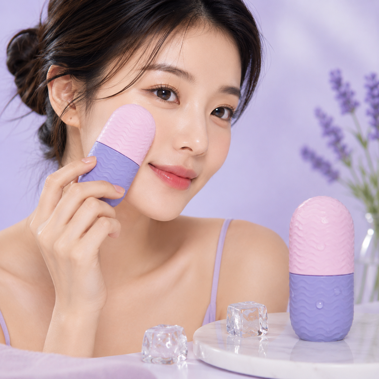 IceGlow™ Facial Ice Roller – Masajeador Facial de Hielo Reutilizable