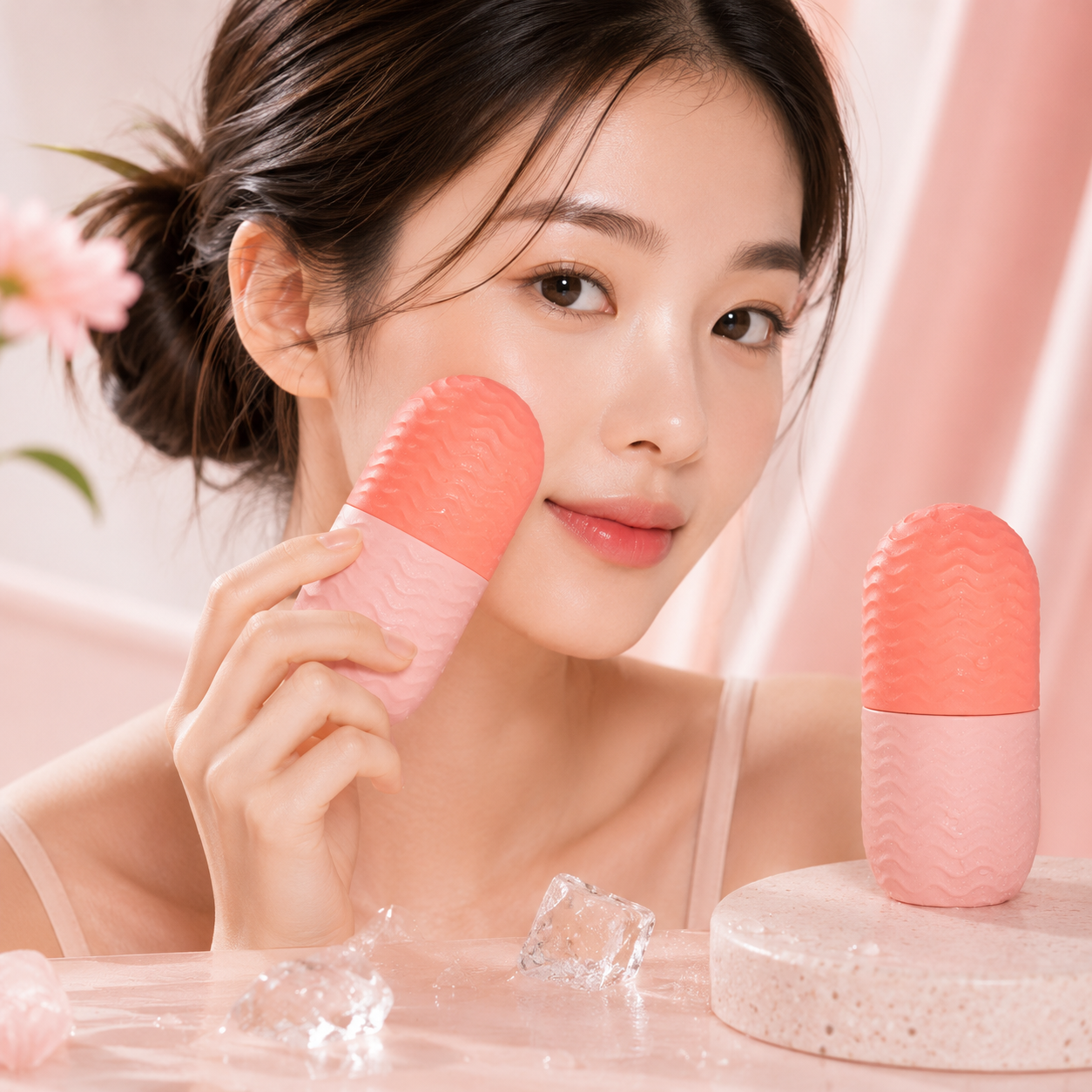 IceGlow™ Facial Ice Roller – Masajeador Facial de Hielo Reutilizable